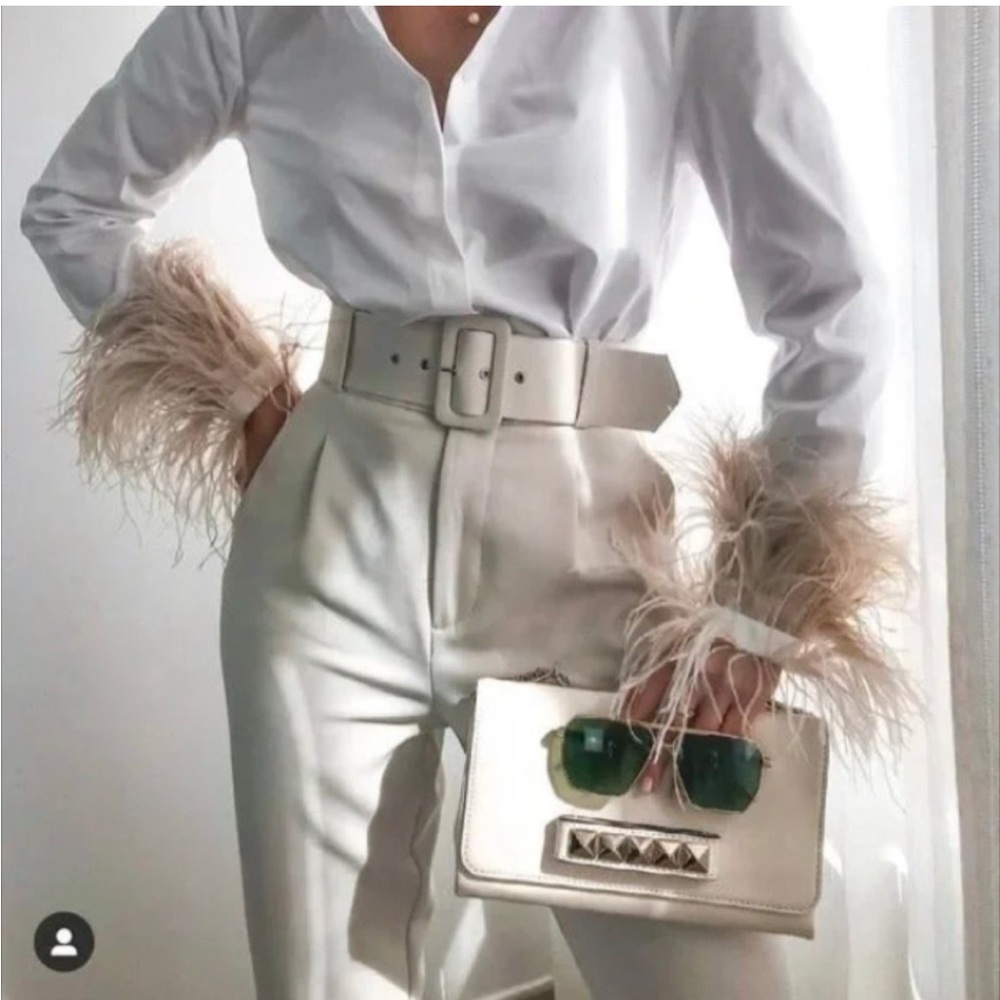 Zara High Waisted Belted Pants - Sz Small